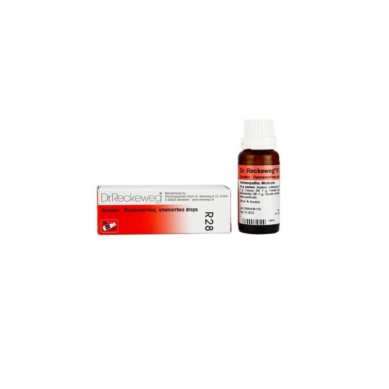 Dr Reckeweg Homoeopathy R28 Dysmenorrhea And Amenorrhea Drops 22 ml