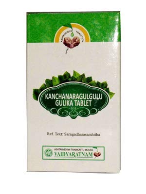 Vaidyaratnam Ayurvedic Kanchanara Gulgulu Gulika 100 Tablet