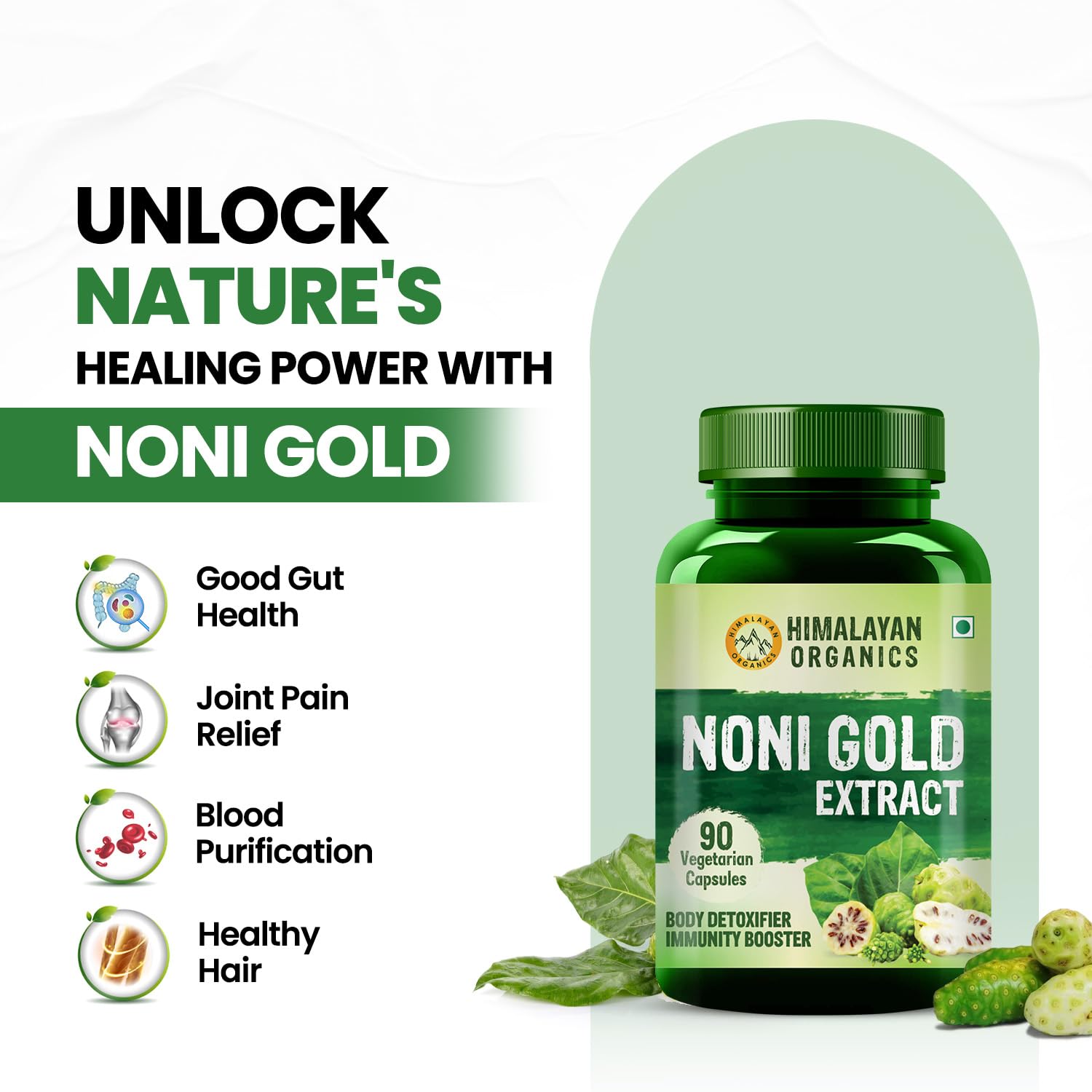 Himalayan Organics Noni Gold Extrakt Vegetarisch 90 Kapseln