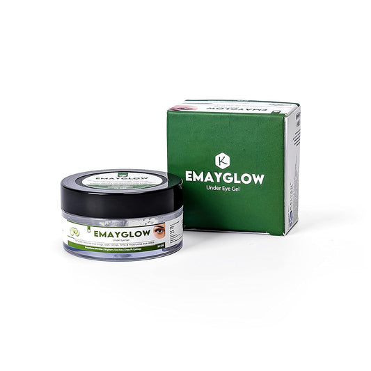 Kalyan Wellness Emayglow Augengel, kontrolliert Falten und Augenringe und verbessert die Hautstruktur, enthält Koffeinpulver und Gurkenextrakte, für alle Hauttypen, 30 g