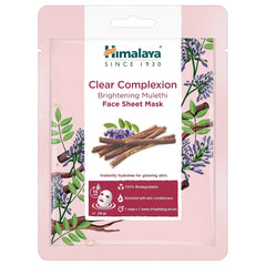 Himalaya Clear Complexion Brightening Mulethi,Youth Eternity,Blueberry & Strawberry Face Sheet Mask