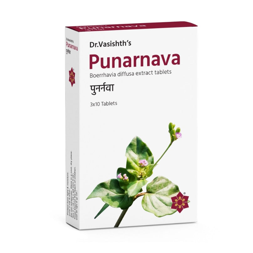 Dr Vasishth's Ayurvedic Punarnava 30 Tablets