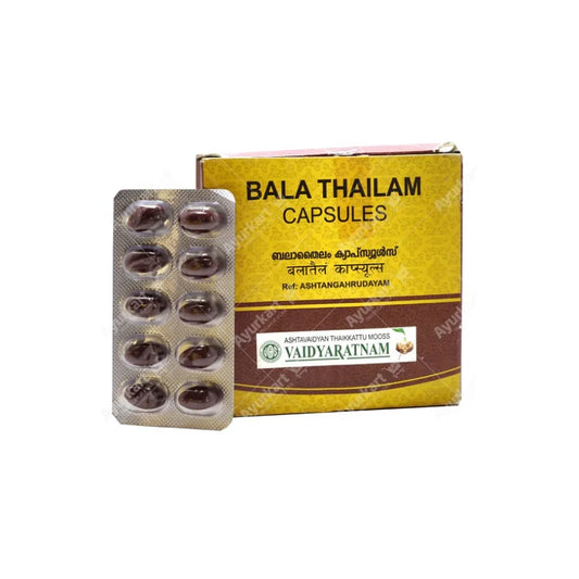 Vaidyaratnam Ayurvedic Bala Thailam Soft Gel 100 Capsule