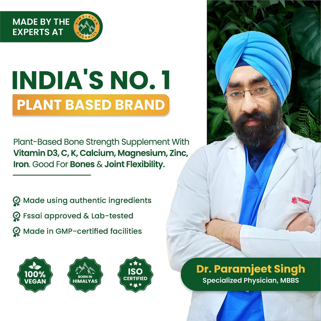 Himalayan Organics Plant Based Bone Strength Vegetarian 60 Capsules