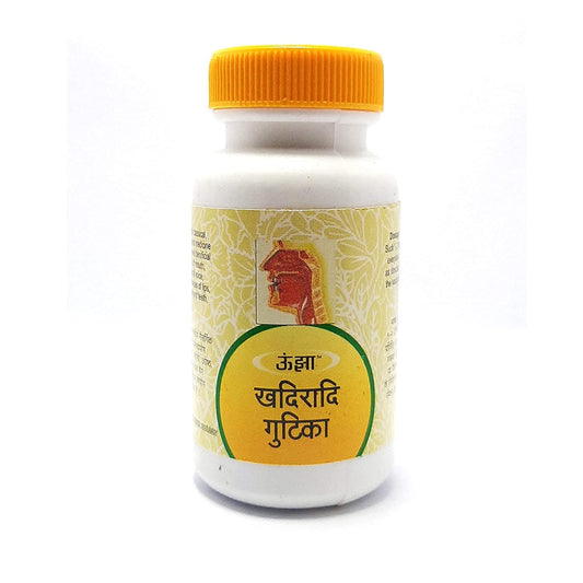 Unjha Ayurvedic Khadiradi Gutika Ras Rasayan Antiseptikum, Halspflegetabletten