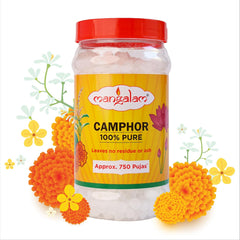 Mangalam 100% Pure Camphor Slab Leaves No Residue Or Ash Bottle Tablet