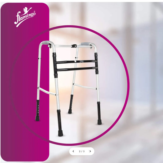 Flamingo Health Orthopedic Reciprocal Folding Walker Double Bar Universal Code 2385