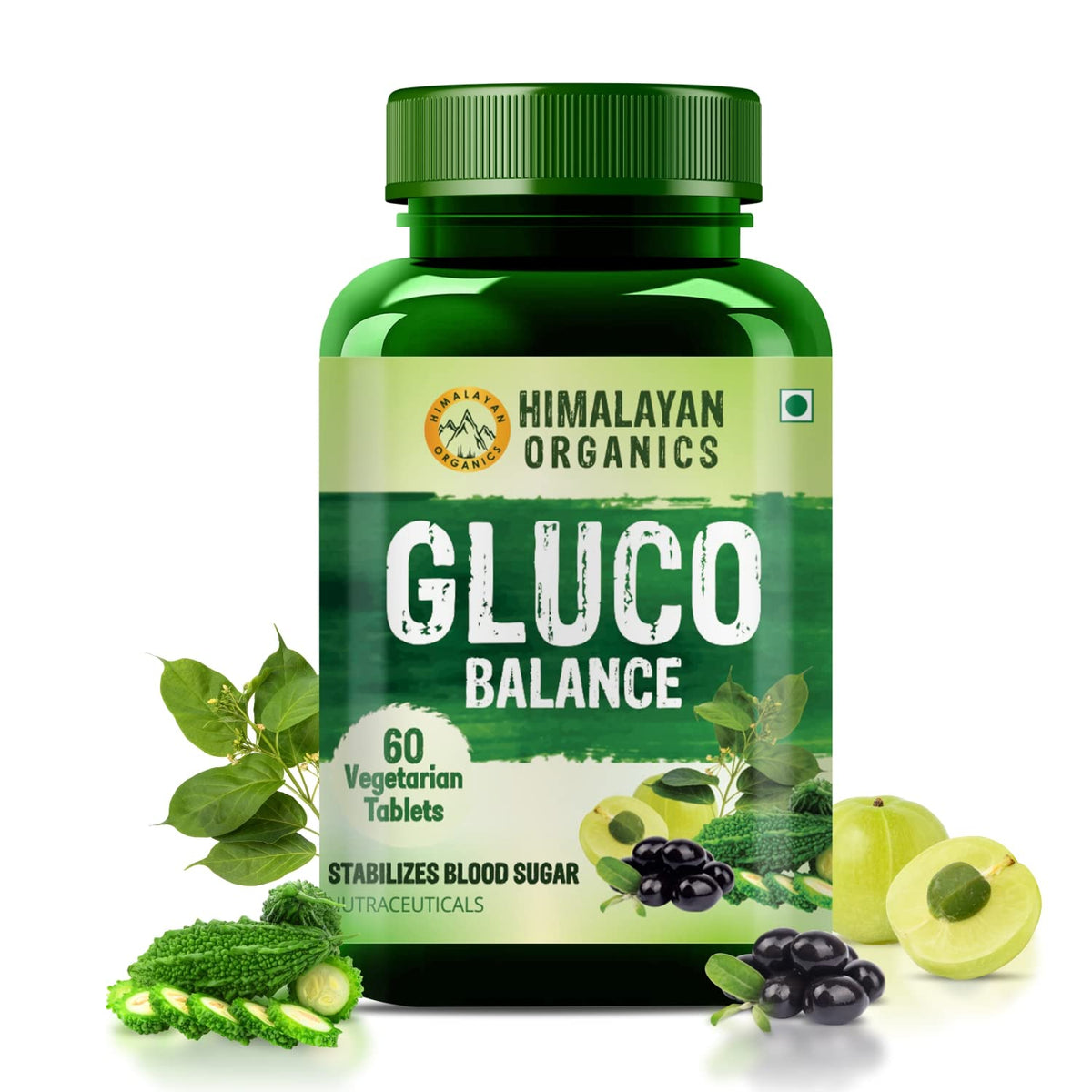 Himalayan Organics Plant Based Gluco Balance Vegetarian 60 Tablets