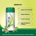 Charak Ayurvedic Kofol Chewable Tablet For Cough,Sore Throat Seasonal Cough 5 X 60 Tablets