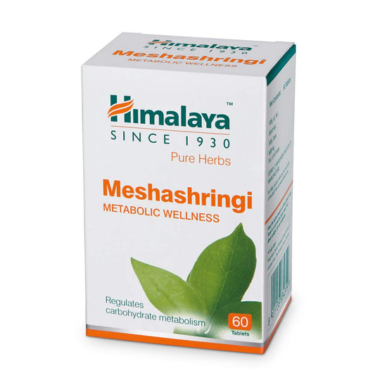 Himalaya Pure Herbs Metabolic Wellness Herbal Ayurvedic Meshashringi Reguliert den Kohlenhydratstoffwechsel 60 Tabletten