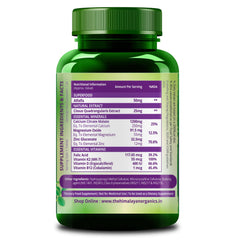 Himalayan Organics Alfalfa Calciumcitratmalat 1200 mg mit Vitamin D, K2, Mk7, B12, Zink und Magnesium, 120 vegetarische Tabletten