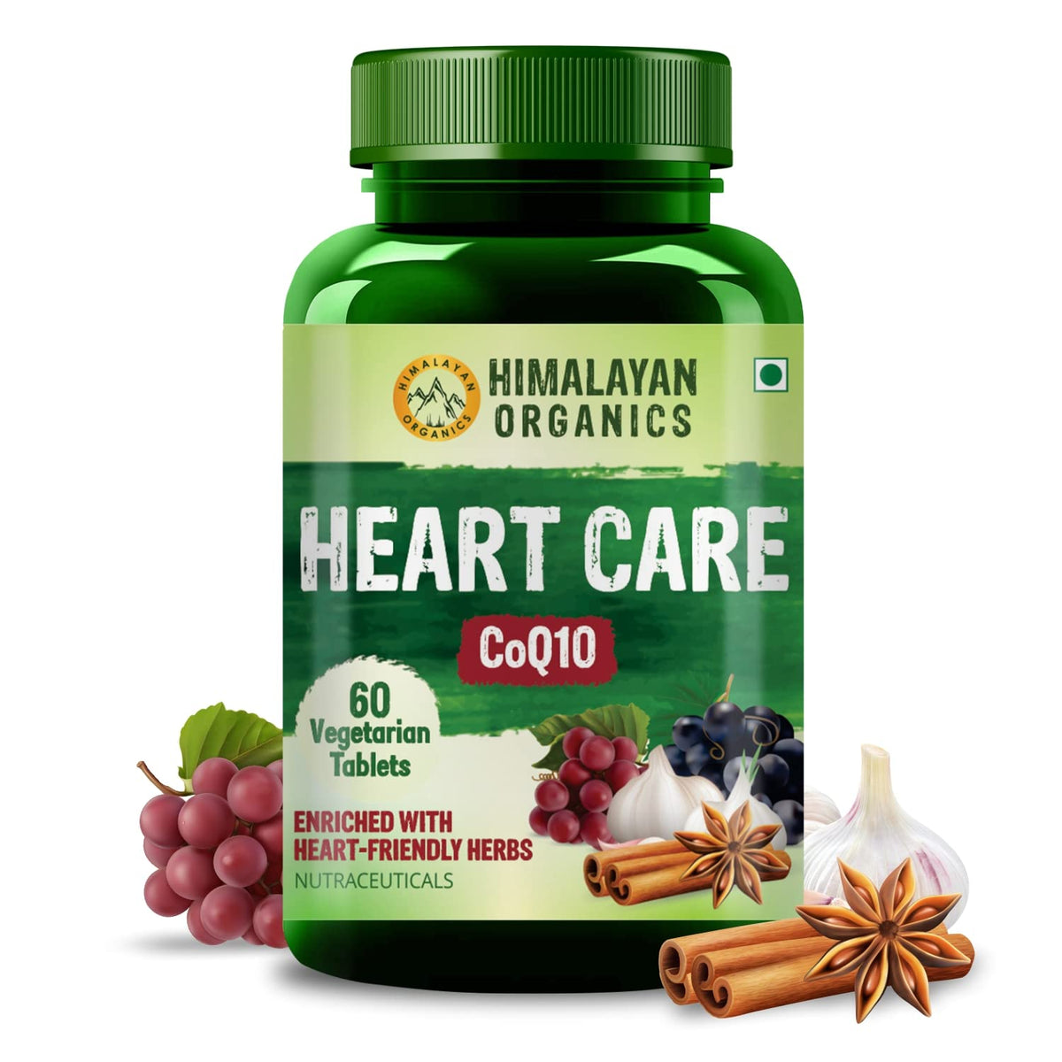 Himalayan Organics Heart Care CoQ10 Vegetarian 60 Tablets