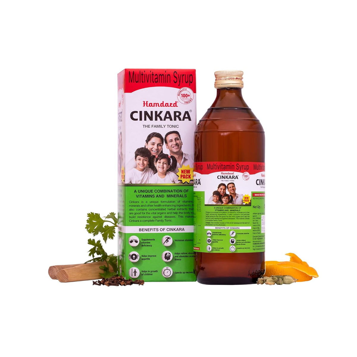 Hamdard Ayurvedic Cinkara World Family Tonic Liquid 500 ML