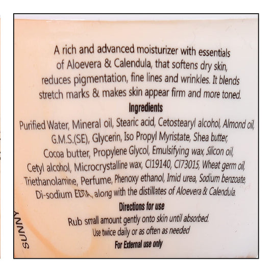 Bakson's Sunny Herbals Cocoa Butter & Calendula For Refreshing Look Skin Care Cream 125gm