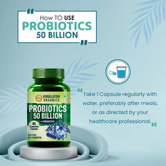 Himalayan Organics Probiotics 50 Billion CFU With Prebiotics Vegetarian 60 Capsules