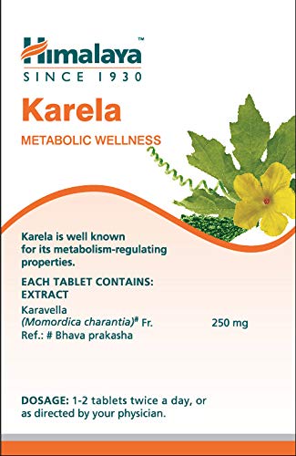 Himalaya Pure Herbs Metabolic Wellness Herbal Ayurvedic Karela регулирует уровень глюкозы 60 таблеток