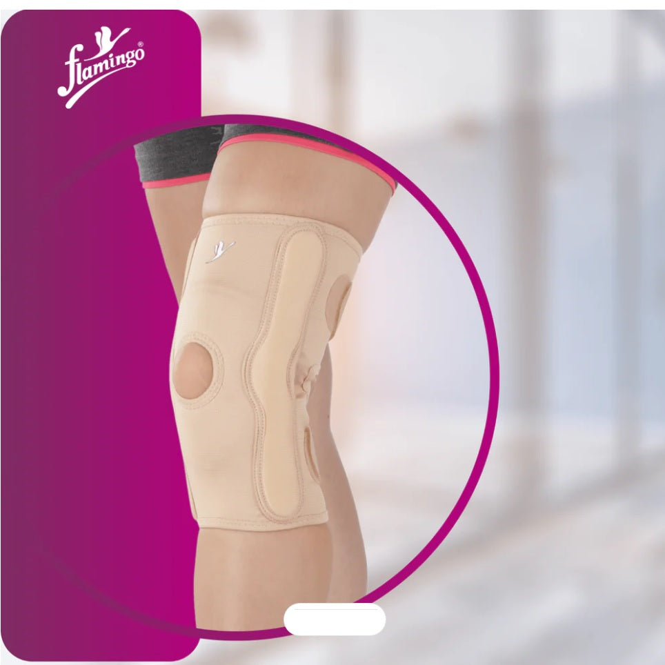 Flamingo Health Orthopädische Gel-Kniescheibe mit zwei Achsen und Scharnier, Code 2133