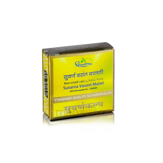 Dhootapapeshwar Ayurvedic Suvarna Vasant Malati Rasa Standard Quality Suvarnakalpa Tablet