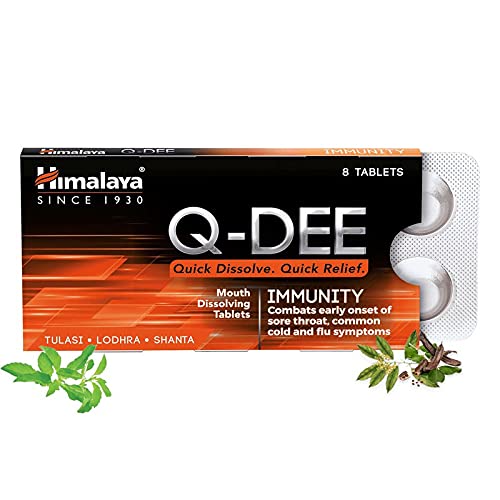 Himalaya Herbal Ayurvedic Q-DEE Immunität Schnell auflösend, Schnelle Linderung 8 Tabletten