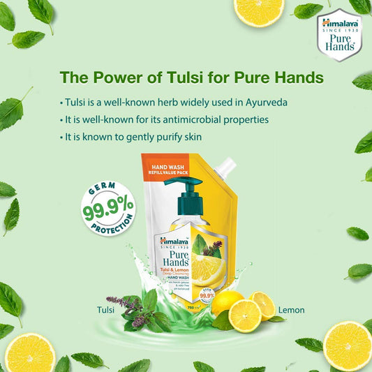 Himalaya Pure Hands – Tiefenreinigendes Handwaschmittel mit Tulsi und Zitrone, 750 ml