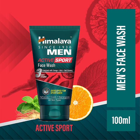 Himalaya Herbal Ayurvedic Personal Care Men Active Sport Erfrischt, kühlt, energetisiert Gesichtswaschflüssigkeit