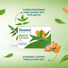 Himalaya Herbal Ayurvedic Personal Body Care Neem &amp; Kurkuma reinigt und klärt die Hautseife