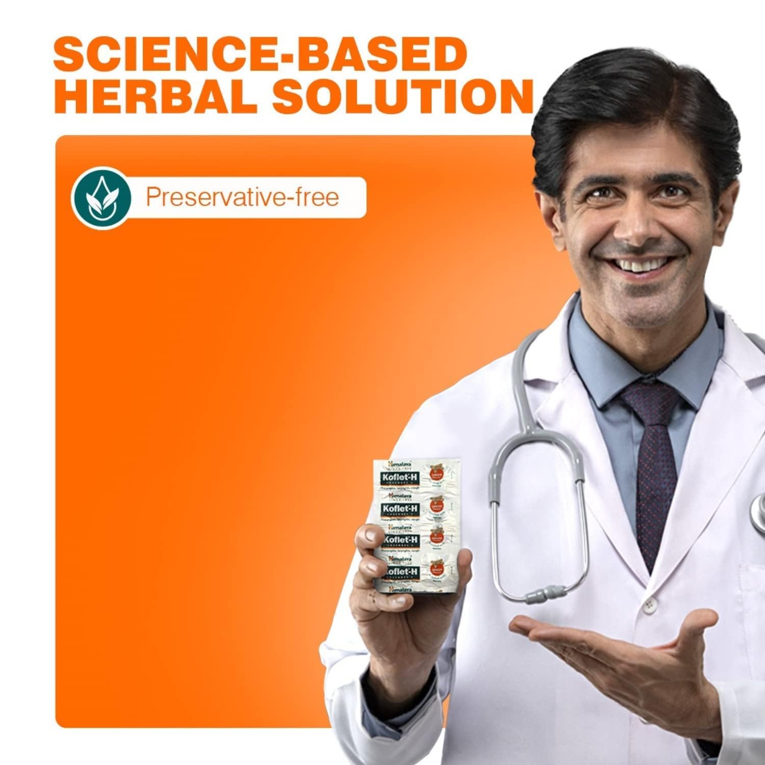 Himalaya Herbal Koflet H Lutschtabletten Geschmack Orange &amp; Ingwer 10 x 6 Stück