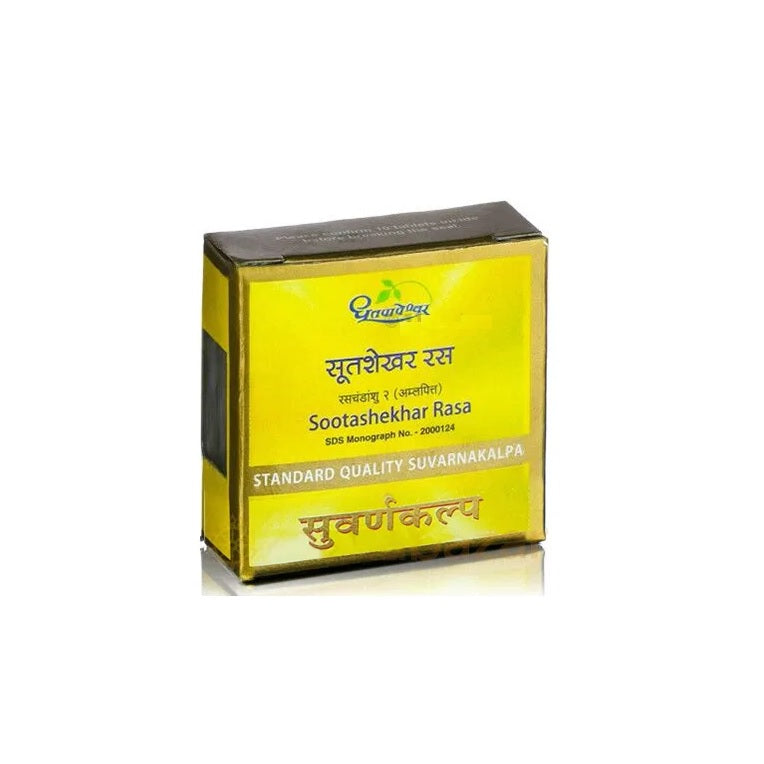 Dhootapapeshwar Ayurvedic Sootashekhar Rasa Standard Quality Suvarnakalpa Tablet