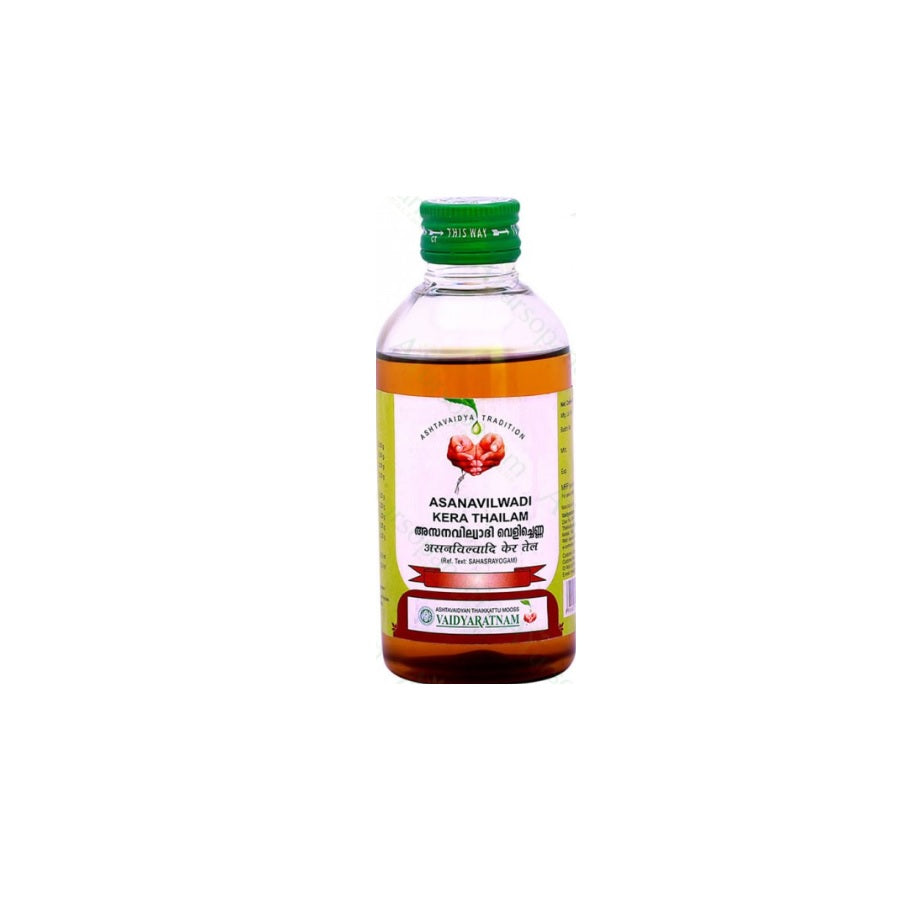 Vaidyaratnam Ayurvedic Asanavilwadi Kera Thailam Oil 200 Ml