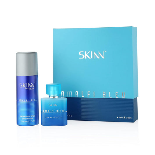 Skinn by Titan Amalfi Bleu Coffret 30 ml Perfume & 150 ml Deodorant For Men Gift Set