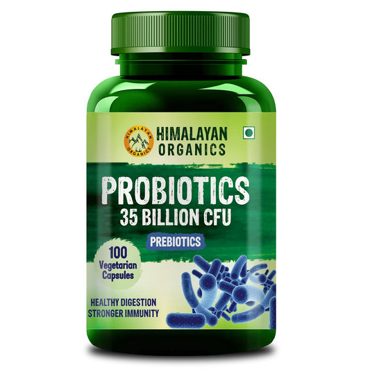 Himalayan Organics Probiotics Supplement 35 Billion CFU Vegetarian 100 Capsules