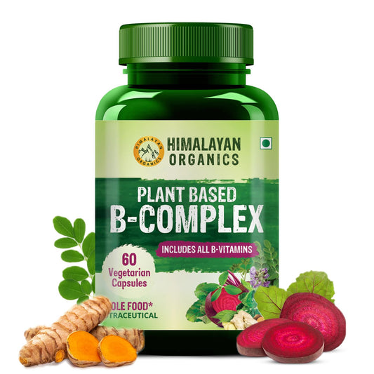 Himalayan Organics Комплекс витаминов группы B на растительной основе B12, B1, B3, B2, B9 - 60 вегетарианских капсул