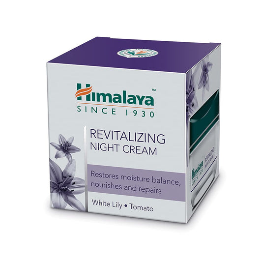 Himalaya Herbal Ayurvedic Personal Care Revitalisierende Nachtcreme, stellt den Feuchtigkeitshaushalt wieder her und nährt und repariert 50 g