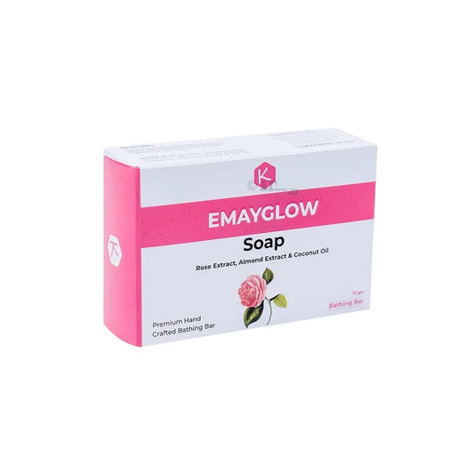 Kalyan Wellness Emayglow Rosenextrakt, Mandelextrakt und Kokosölseife 75 g