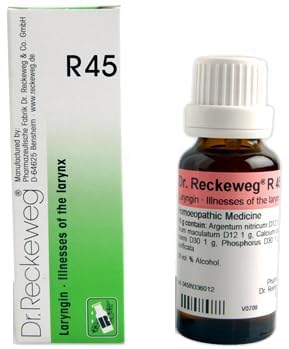 Dr Reckeweg Homoeopathy R45 Illnesses Of The Larynx Drops 22 ml