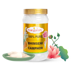 Mangalam 100% Pure Bhimseni Camphor Block pieces Bottle Jar