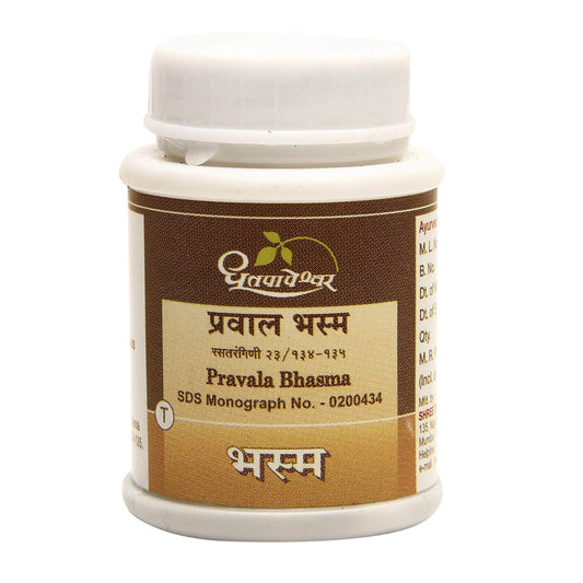 Dhootapapeshwar Ayurvedisches Pravala Bhasma Pulver &amp; Tablette