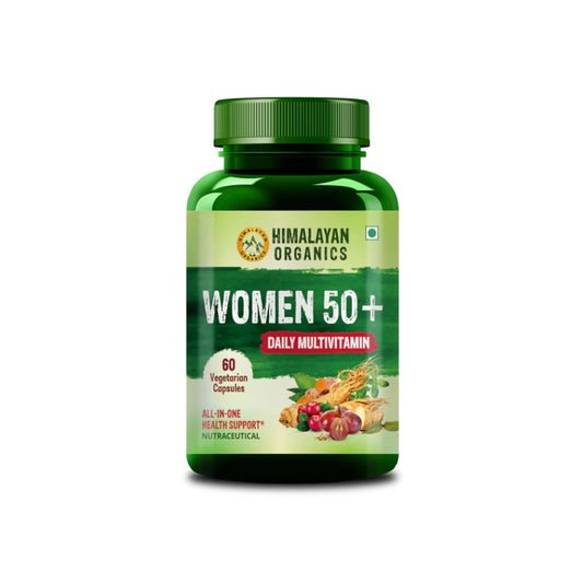 Himalayan Organics Women 50 Plus Nahrungsergänzungsmittel, tägliches Multivitaminpräparat, All-in-One-Gesundheitsunterstützung, gesundes Altern bei Frauen, 60 vegetarische Kapseln