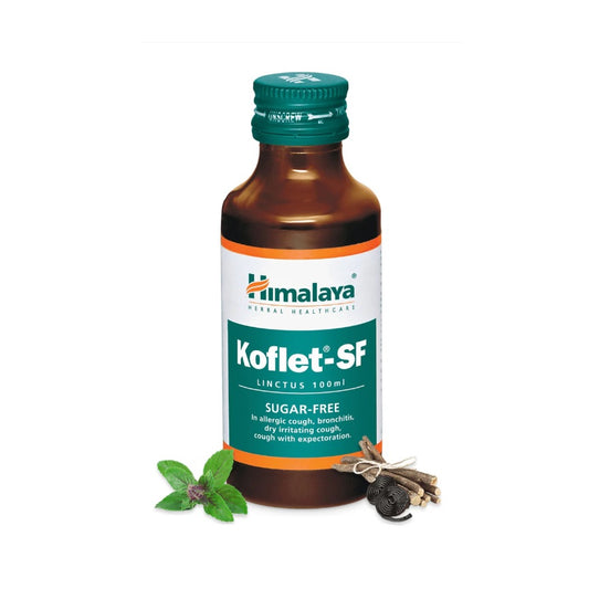 Himalaya Herbal Ayurvedic Koflet-SF Жидкость от кашля без сахара 100 мл