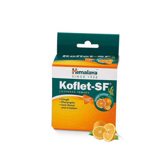 Himalaya Herbal Koflet SF Lozenges Flavor Lemon Lime,Orange & Ginger Mint 10 x 6's