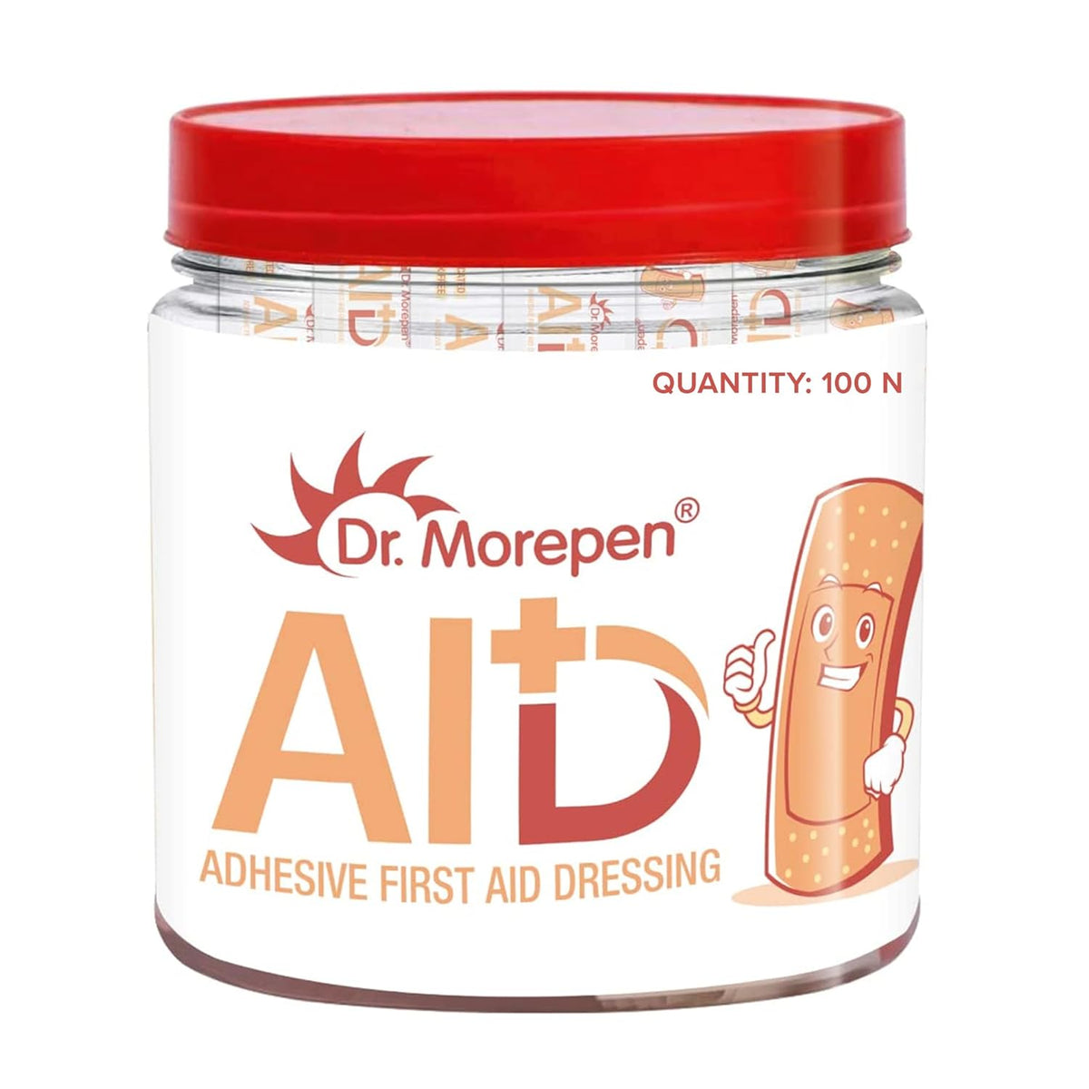 Dr Morepen Aid Adhesive First Aid Dressing 100 Bandages