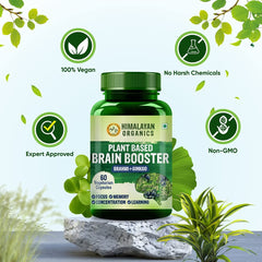 Himalayan Organics Plant Based Brain Booster Ginkgo Brahmi Vegetarian 60 Capsules