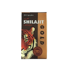 Parth Ayurvedic Shilajit Gold für Kraft, Ausdauer und Stärke, 20 Kapseln