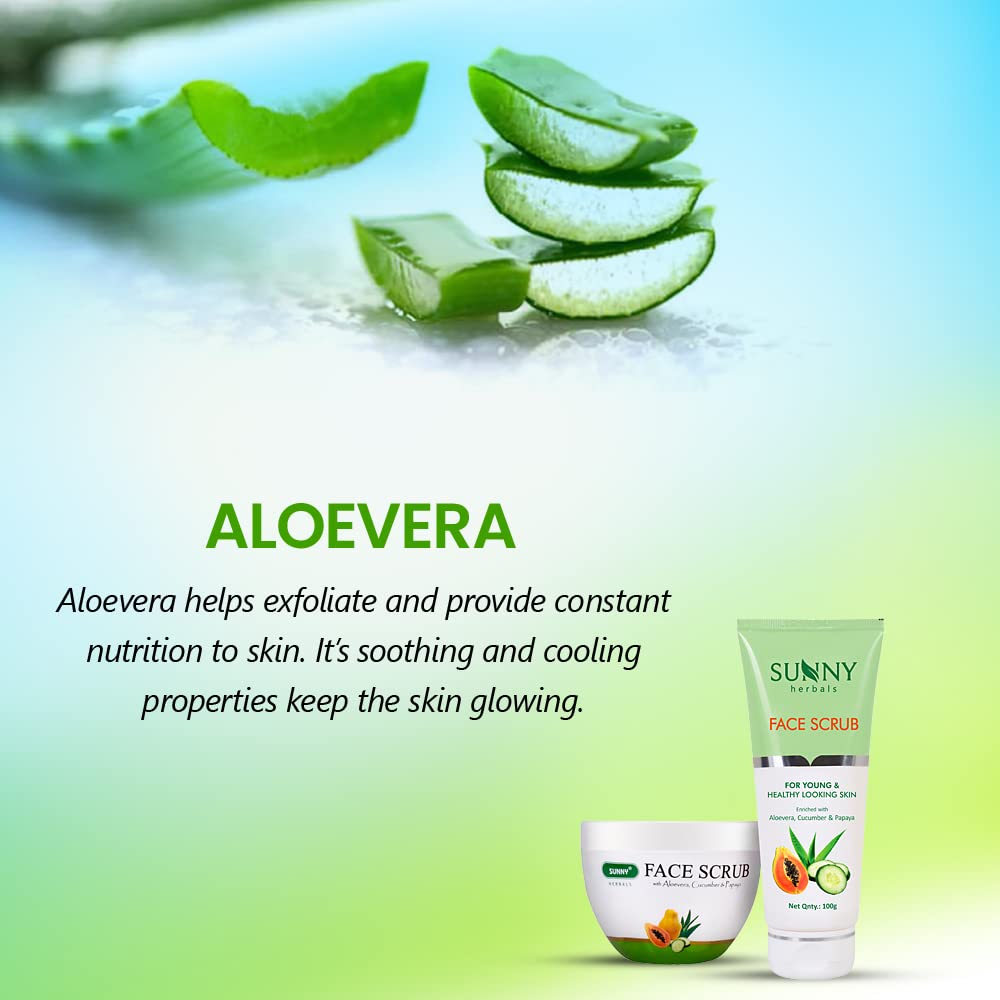 Bakson's Sunny Herbals Face mit Aloe Vera &amp; Papaya Mini-Gesichtspeeling für die Gesichtspflege