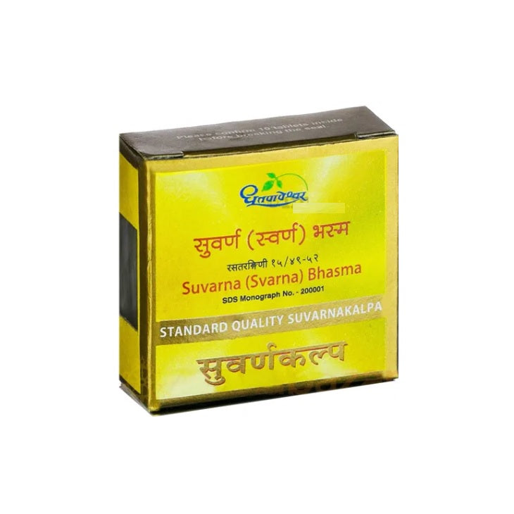 Dhootapapeshwar Ayurvedic Svarna Bhasma Standard Quality Suvarnakalpa Powder & Tablet