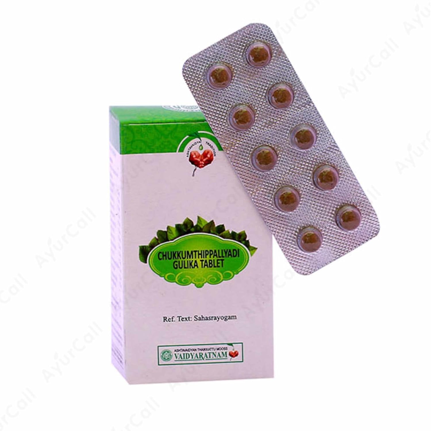 Vaidyaratnam Ayurvedic Chukkumthippalyadi Gulika 100 Tablet