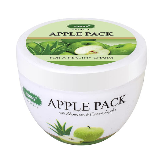 Bakson's Sunny Herbals Apfelpackung mit Aloe Vera, Mandelöl und grünem Apfel für einen gesunden Charme, Hautpflegepastenpackung, 150 g