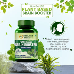 Himalayan Organics Plant Based Brain Booster Ginkgo Brahmi Vegetarian 60 Capsules