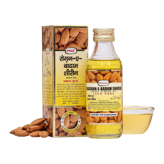 Hamdard Ayurvedic Raughan E Badam Shireen Süßmandelöl für Körper, Haut und Haar