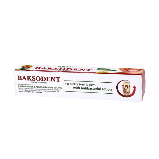 Bakson's Sunny Herbals Baksodent Mundpflege mit antibakterieller Wirkung, Zahnpasta, undurchsichtig, 100 g